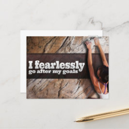 Motivation Affirmation: "Ich fürchtlos gehen" Postkarte