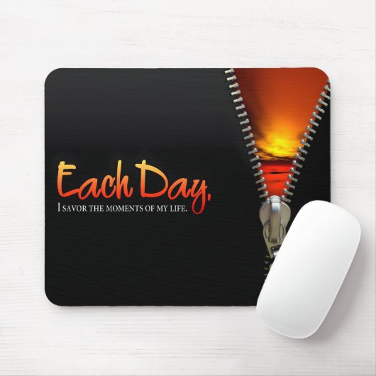 Motivation Affirmation "Savor the momente" Mousepad (Mit Mouse)