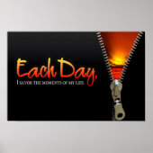 Motivation Affirmation "Savor the momente" Poster (Vorne)