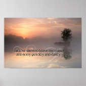 Motivation Affirmation: "Stress verlassen lassen" Poster (Vorne)