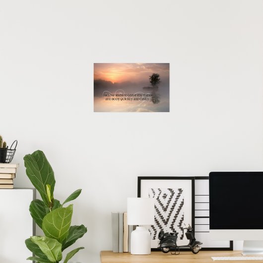 Motivation Affirmation: "Stress verlassen lassen" Poster (Heimbüro)