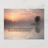 Motivation Affirmation: "Stress verlassen lassen" Postkarte (Vorderseite)