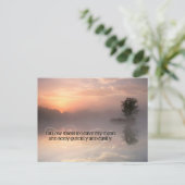 Motivation Affirmation: "Stress verlassen lassen" Postkarte (Stehend Vorderseite)