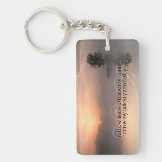 Motivation Affirmation: "Stress verlassen lassen" Schlüsselanhänger (Vorderseite)