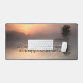 Motivation Affirmation: "Stress verlassen lassen" Schreibtischunterlage (Tastatur & Maus)