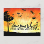 Motivation Affirmation: "Zeit zum Lachen nehmen" Postkarte (Vorderseite)