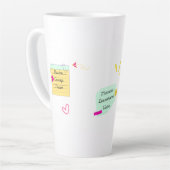 Motivation and positive vibes milchtasse (Linke Ecke)