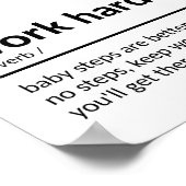 Motivation Arbeit harter Kostenvoranschlag Poster (Ecke)