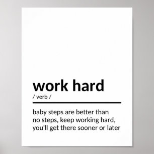 Motivation Arbeit harter Kostenvoranschlag Poster