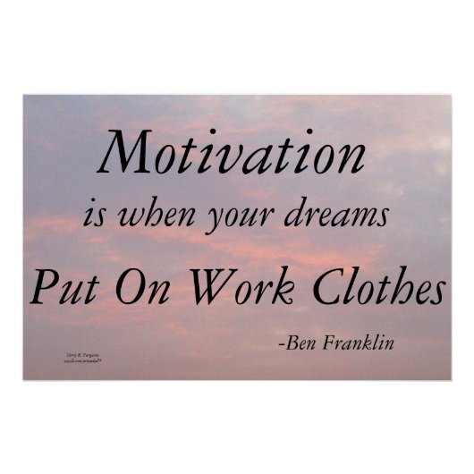 MOTIVATION-BEN FRANKLIN POSTER (Vorderseite)