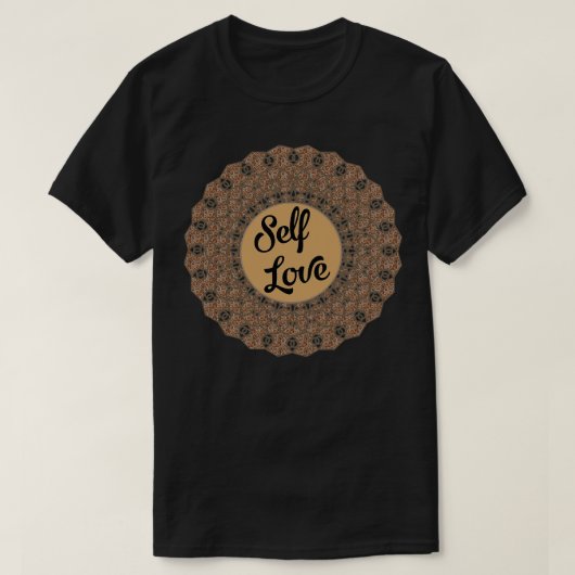 Motivation Brauner Mandala Kunst T-Shirt (Design vorne)