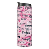 Motivation Brustkrebs Thermosbecher (Nach rechts gedreht)