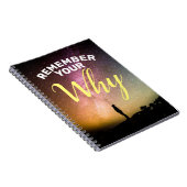 Motivation Denken Sie daran, warum Sie träumen Rau Notizblock (Rechte Seite)