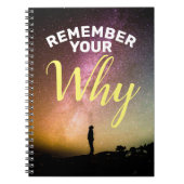 Motivation Denken Sie daran, warum Sie träumen Rau Notizblock (Vorderseite)