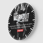 Motivation der Frau - Jede Art von Training ist wi Große Wanduhr (Winkel)