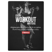 Motivation der Frau - Jede Art von Training ist wi Klemmbrett (Rückseite)