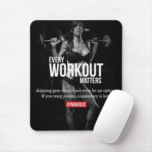 Motivation der Frau - Jede Art von Training ist wi Mousepad (Mit Mouse)