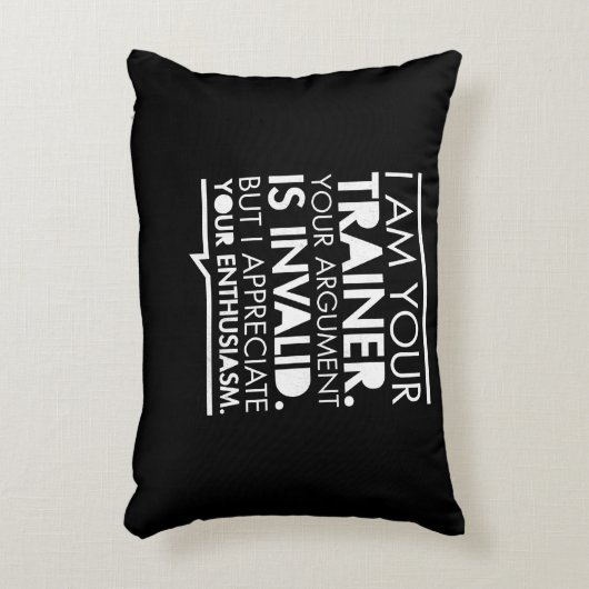 Motivation der Personal Trainer Fitness Dekokissen (Vorderseite(Vertikal))