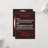 Motivation des Archäologen Karte (Vorderseite/Rückseite Beispiel)