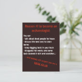 Motivation des Bösen Archäologen Postkarte (Stehend Vorderseite)