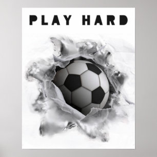Motivation des Fußballspielers Poster