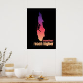 Motivation des Klettersports Metapher Dream Bigger Poster (Küche)