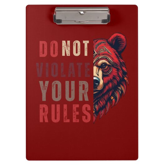 Motivation | Devisenorientierung | Bär Klemmbrett (Vorderseite)