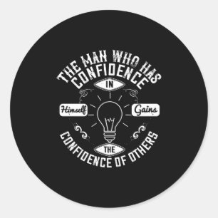 Motivation, die Selbstvertrauen hat Runder Aufkleber