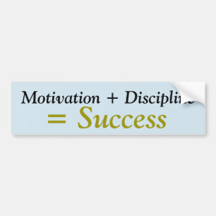 Motivation + Disicipline = Erfolgsaufkleber Autoaufkleber