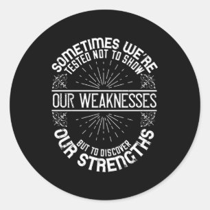 Motivation - Entdecken Sie unsere Stärken Runder Aufkleber