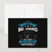 Motivation - es wird schwer sein postkarte (Vorne/Hinten)