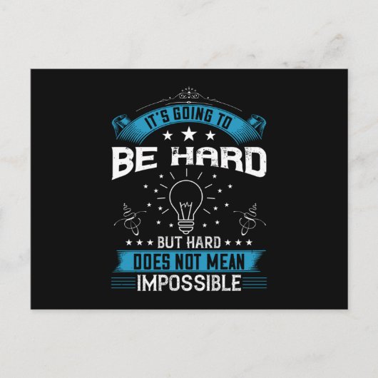 Motivation - es wird schwer sein postkarte (Vorderseite)