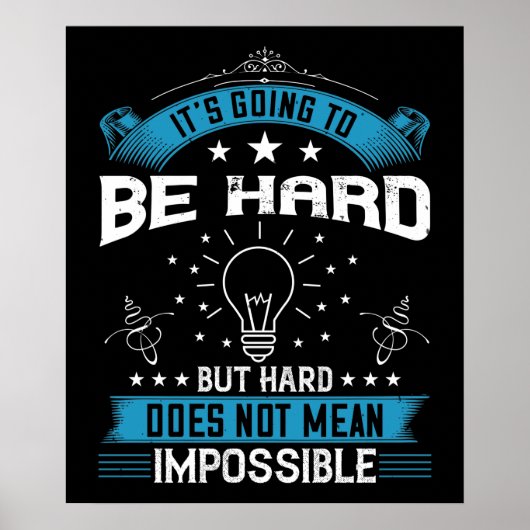 Motivation - Es wird schwer werden Poster (Vorne)