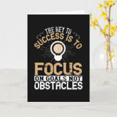 Motivation -Focus On Goals Not Obstacles Karte (Gelbe Blume)