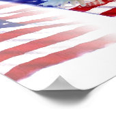 Motivation Freedom Eagle Landung US Flag Patriotic Poster (Ecke)