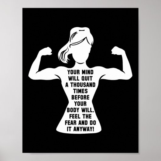Motivation für das Frauenspiel Workout Motivierend Poster (Vorne)