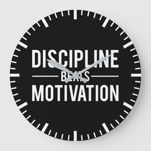 Motivation für Discipline Beats - Inspiration Große Wanduhr (Vorderseite)