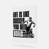 Motivation für Fußball-Ziele Acrylschild (Winkel)