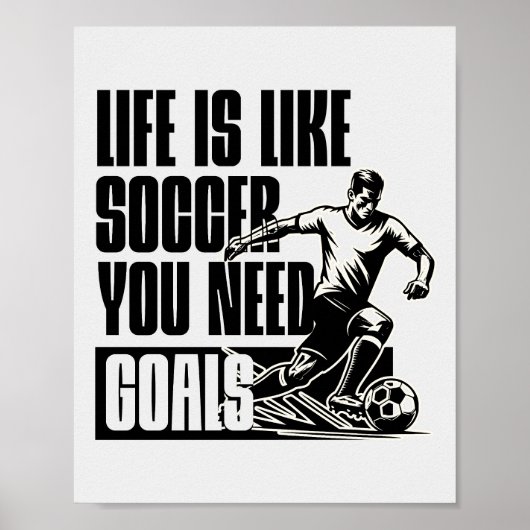 Motivation für Fußball-Ziele Poster (Vorne)