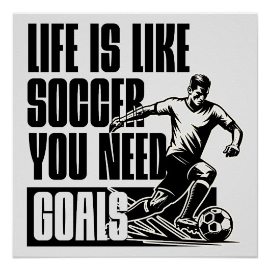 Motivation für Fußball-Ziele Poster (Vorderseite)