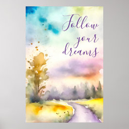 Motivation für Wasserfarben Poster Wand an Wand Ku