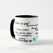 Motivation glauben an Sie Tasse (Vorderseite Links)