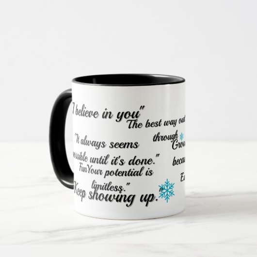 Motivation glauben an Sie Tasse (Vorderseite Links)