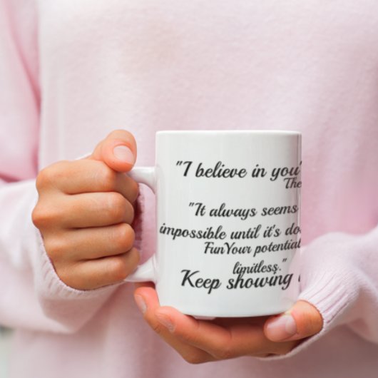 Motivation glauben an Sie Tasse