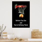 Motivation glauben Sie können Basketball Poster zi (Küche)