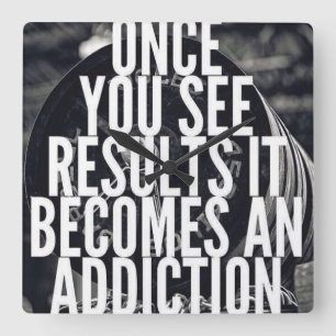 Motivation heben - sobald Sie Ergebnisse sehen Quadratische Wanduhr