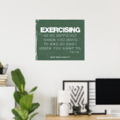 Motivation im Grünen Denim Poster (Heimbüro)