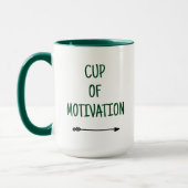 Motivation in einem Cup mit Arrow Coffee Tasse (Links)