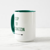 Motivation in einem Cup mit Arrow Coffee Tasse (Vorderseite Links)