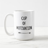 Motivation in einem Cup mit Arrow Coffee Tasse (Links)